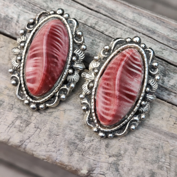 Vintage Selro Selini Pink Lucite Earrings - Picture 10 of 13